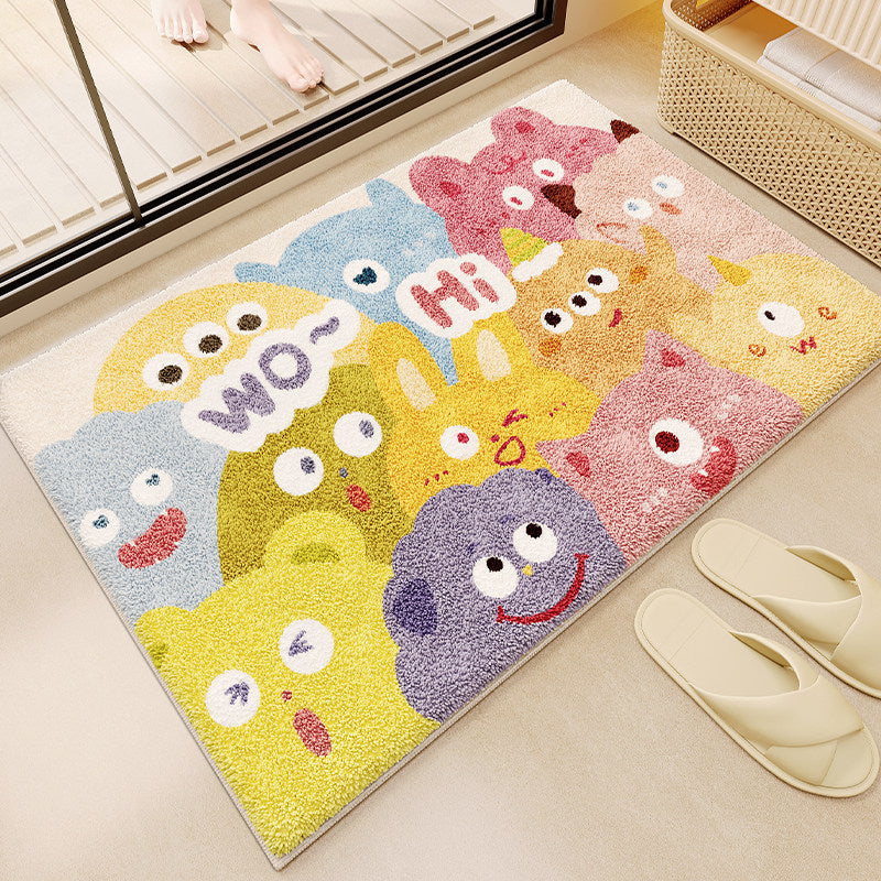 Fun Monster-Themed Bathroom Mat Kalsten