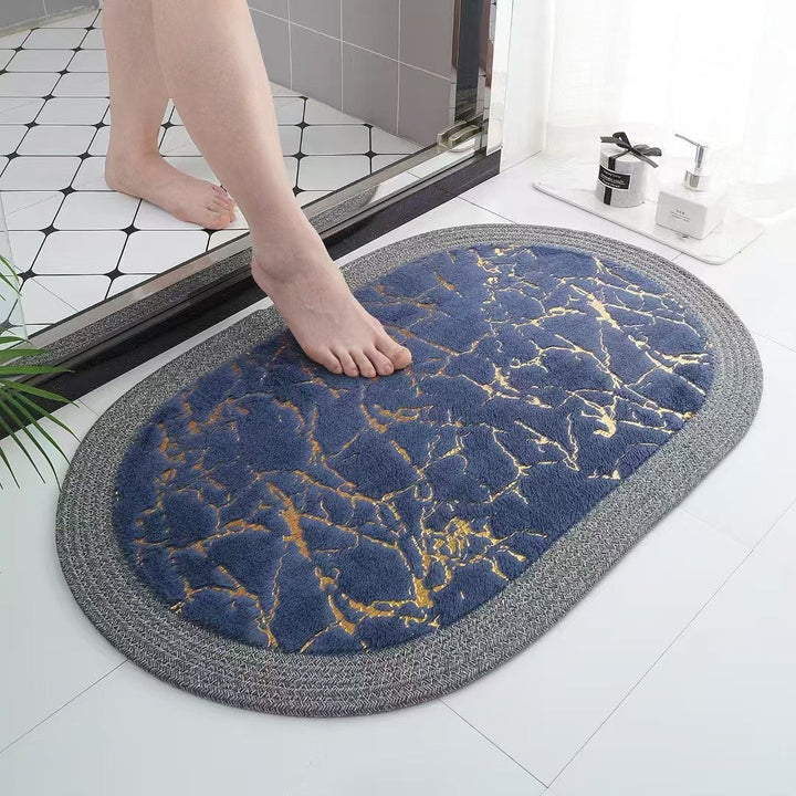 Luxurious Marble Pattern Bath Mat
