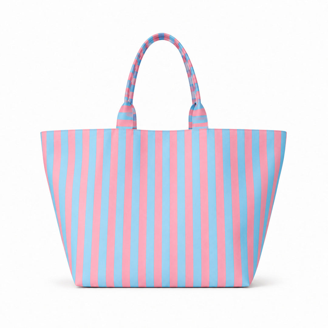Beach bag with width, water-repellent stripes Kalsten