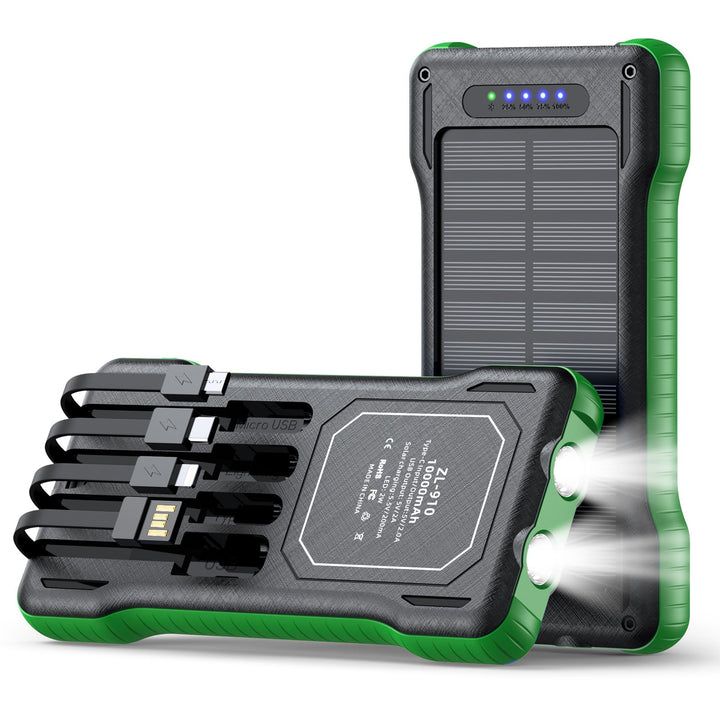 Powerful Solar Power Bank with Multifunctional Charging Cables Kalsten