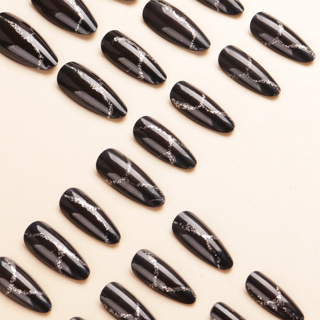 Artistic Pointed Press-On Nail Designs Kalsten