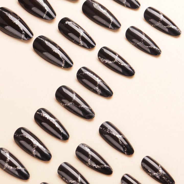 Artistic Pointed Press-On Nail Designs Kalsten