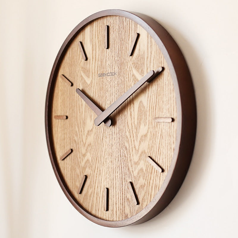 Kalsten | Minimalistic Quiet Wooden Wall Clock 12 Inch