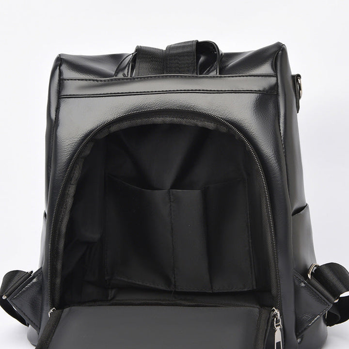 Versatile Structured Leather Backpack Kalsten