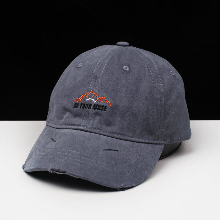 Women's Distressed Cotton Embroidered Baseball Cap Kalsten