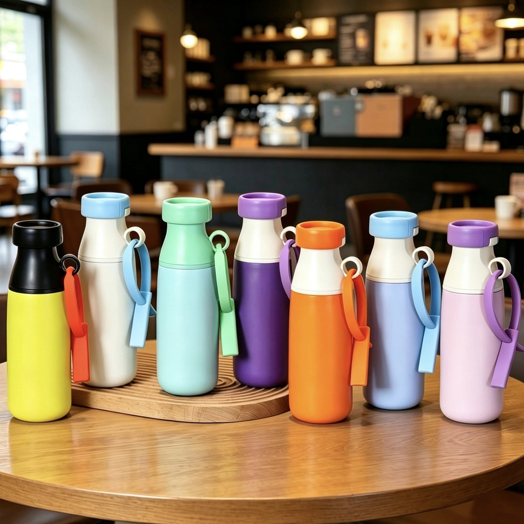 Women insulated water bottle with practical carrying strap Kalsten