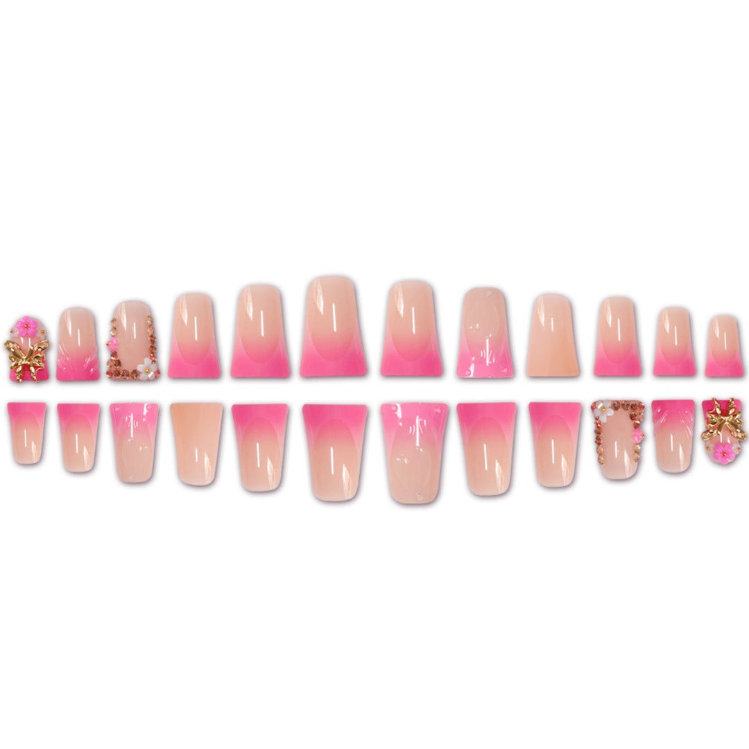 Artistic Floral Press-On Nail Set Acalora