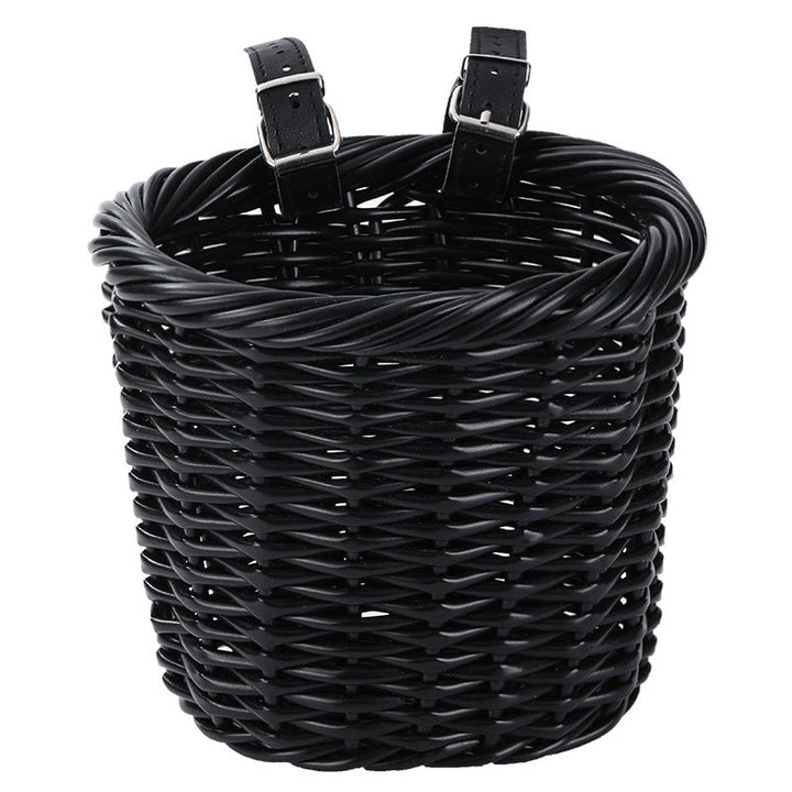Unisex storage basket with elegant leather handles Kalsten