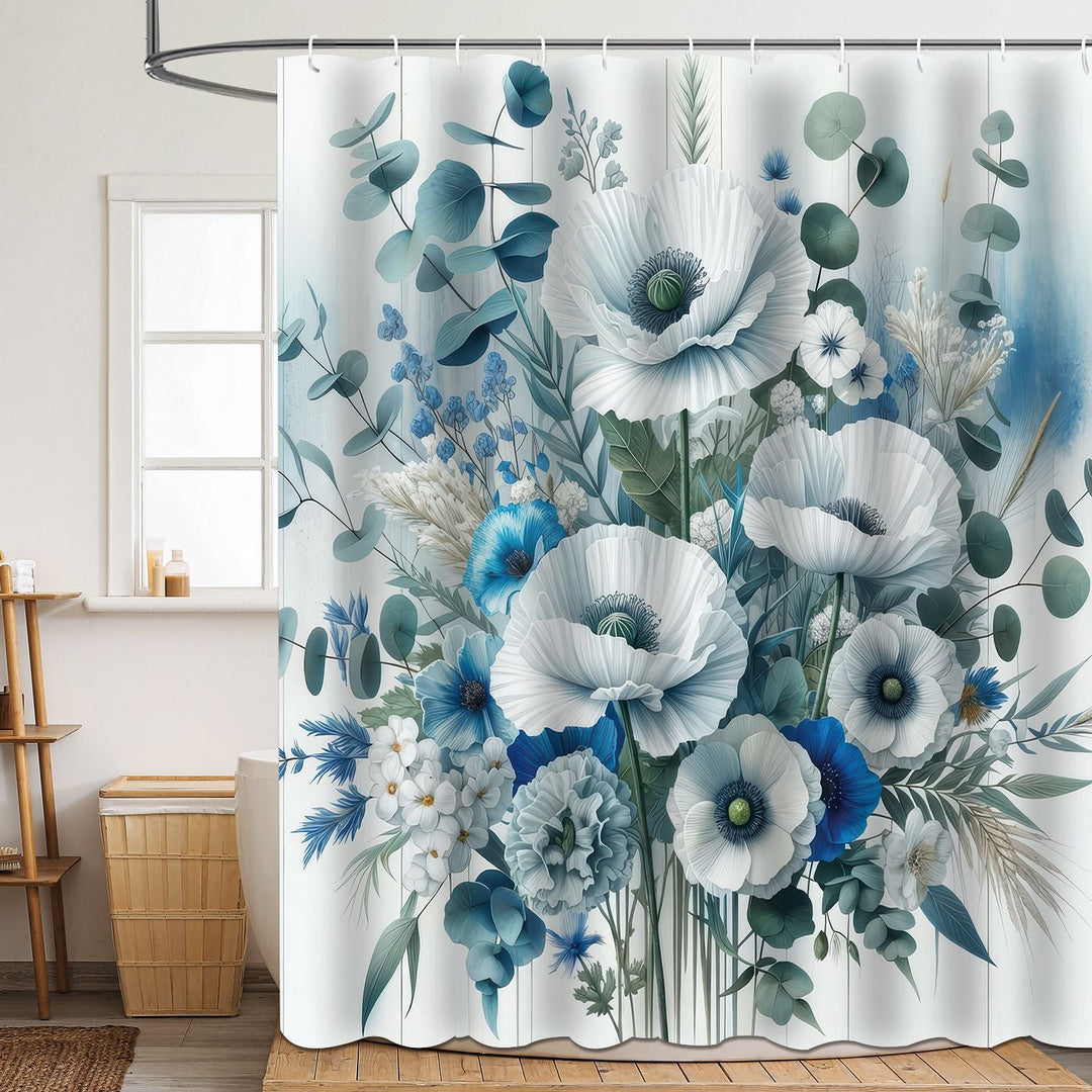 Floral Patterned Bathroom Shower Curtain Kalsten
