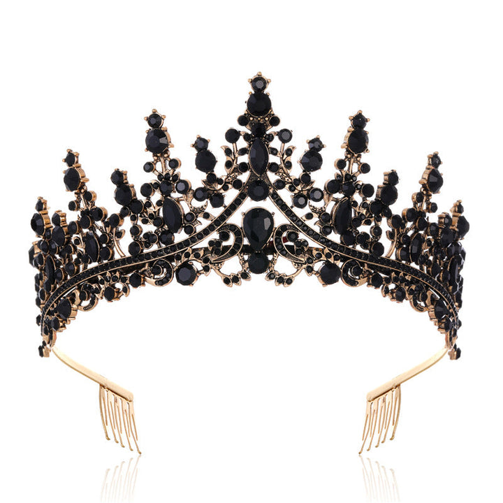 Ladies Opulent Tiara with Black Crystal Detailing Kalsten