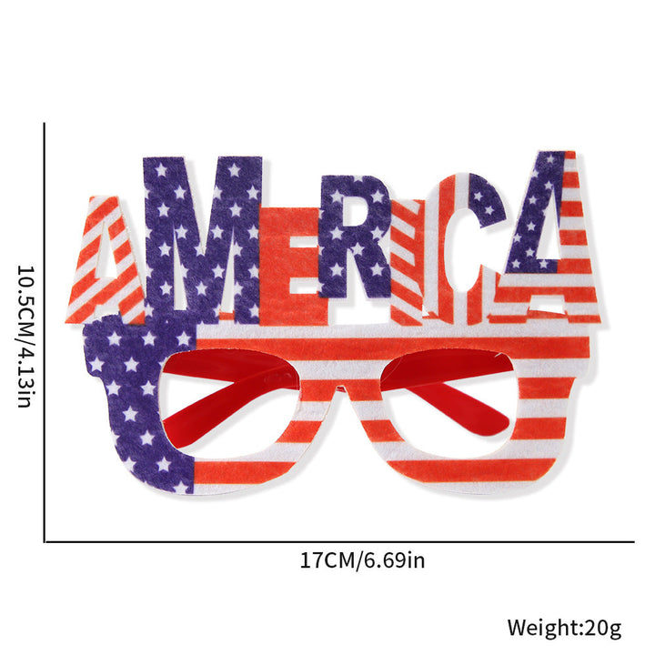 Unisex nan novelty hand-shaped patriotic party eye glasses with finger-frame design Kalsten