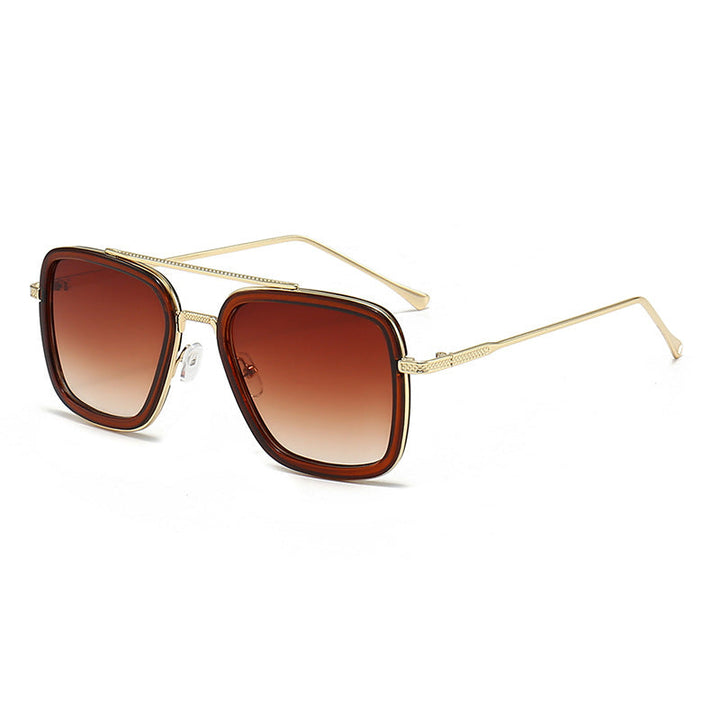 Women's fashionable square sunglasses with glamorous metal frame Kalsten