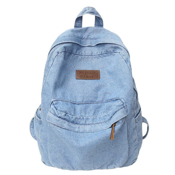 Denim Travel School Backpack Kalsten