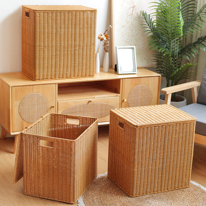 Handwoven Wicker Storage Cube Kalsten