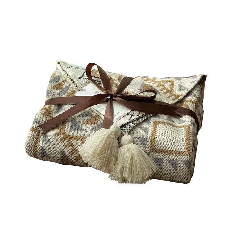 Stylish Geometric Pattern Throw Blanket Kalsten