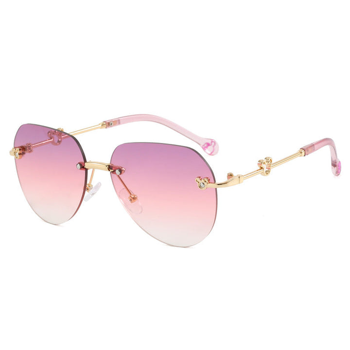 Women's lightweight geometric sunglasses with unique frame and mirrored lenses Kalsten