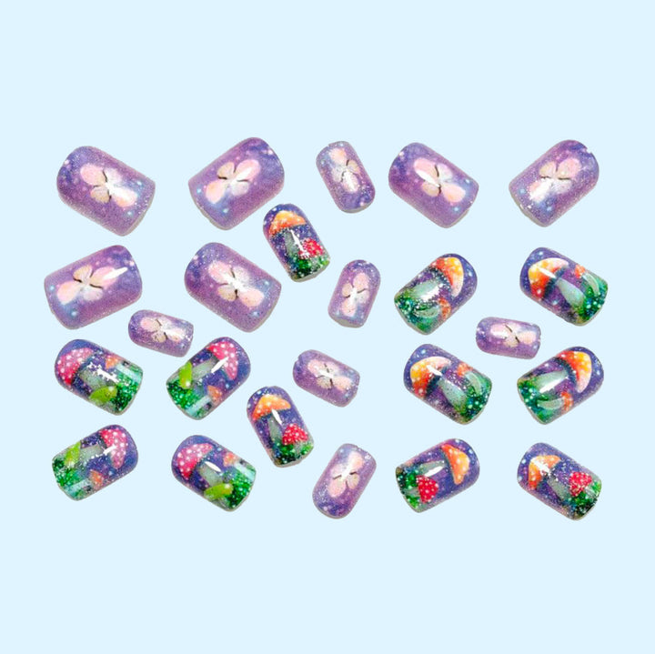 Artificial Nails in Playful Mushroom Design Kalsten