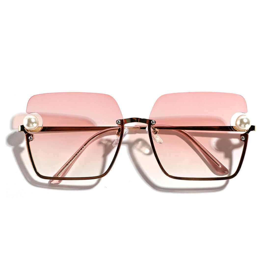 Women's square sunglasses with elegant transparent frame Kalsten