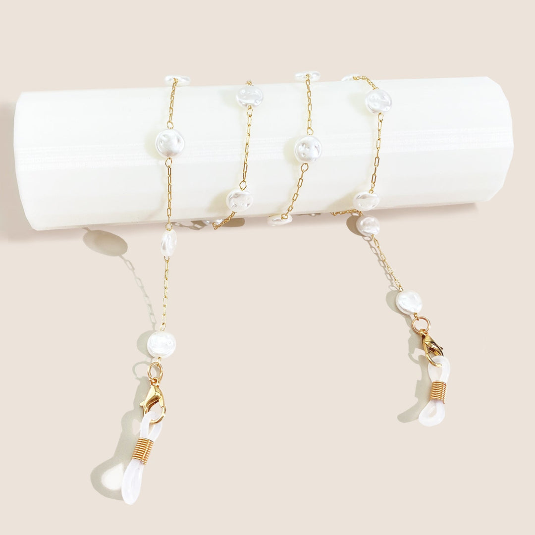 Elegant Pearl-Linked Eyewear Chain Kalsten