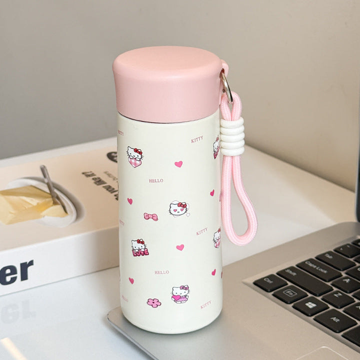 Women’s insulated drinking bottle with practical carrying strap and playful design Kalsten