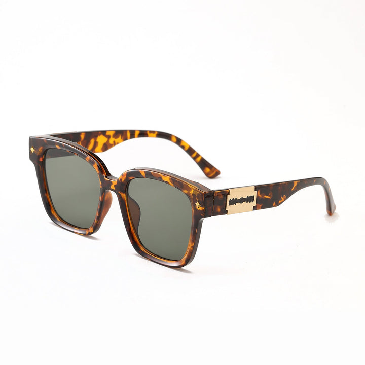 Women's fashionable square sunglasses with transparent frame Kalsten