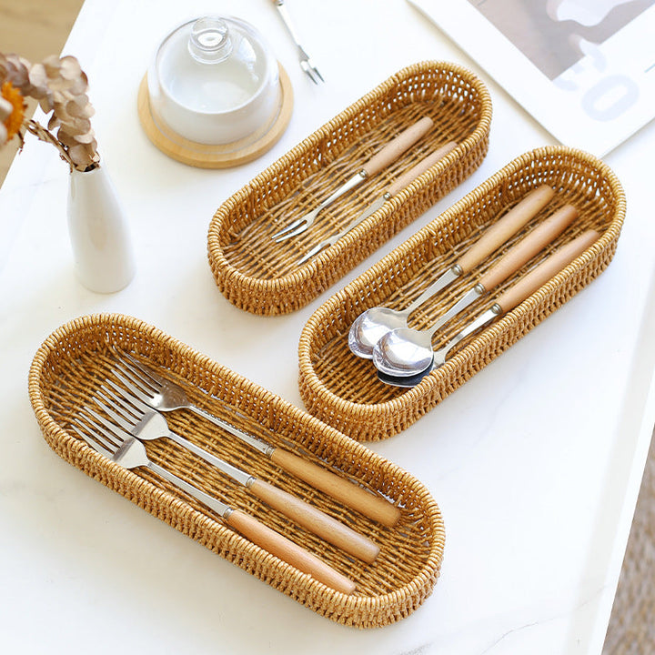 Oval Woven Storage Tray Kalsten