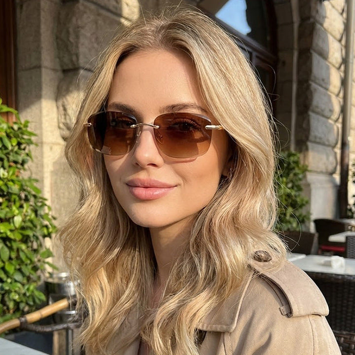 Women Geometric Premium Sunglasses with Slim Frame Kalsten