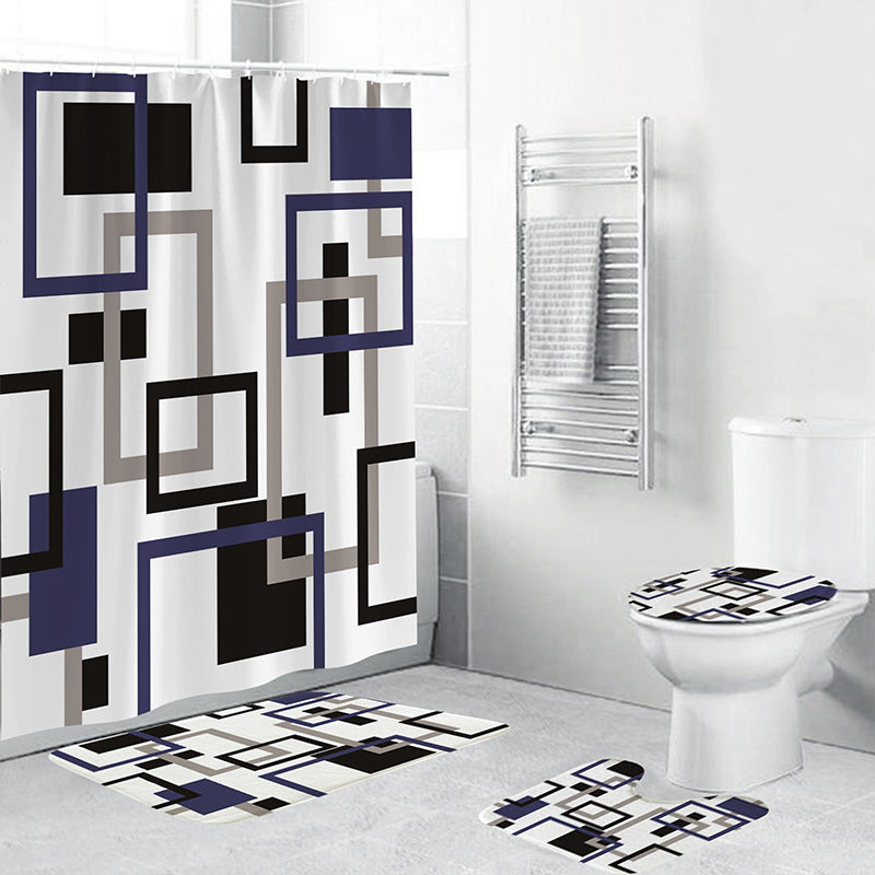 Geometric Pattern Bathroom Accessory Set Kalsten