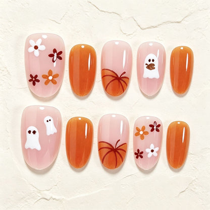 Creative Nail Art Set with Halloween-Themed Stencils Acalora