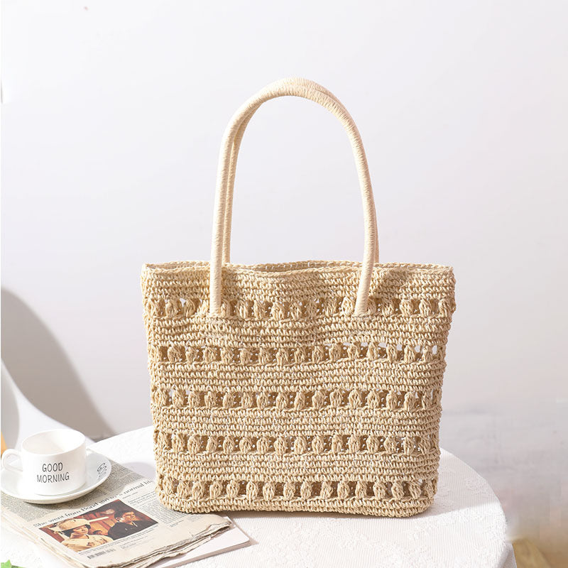 Stylish rattan shopper bag Kalsten