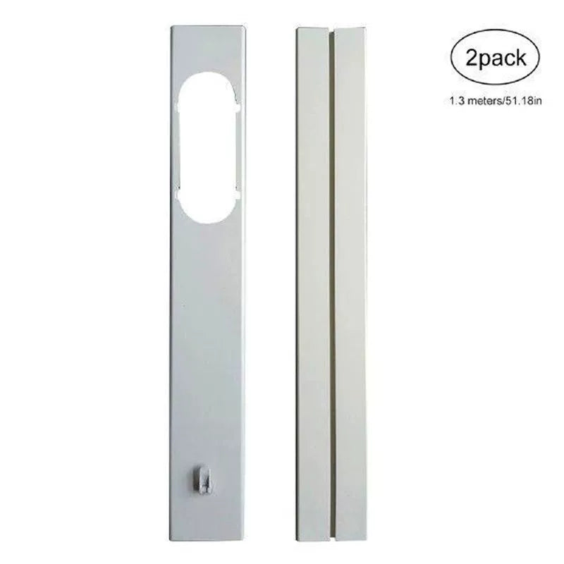 Unisex one size portable air conditioner window vent adapter kit with adjustable sliding plate and oval exhaust connection Kalsten