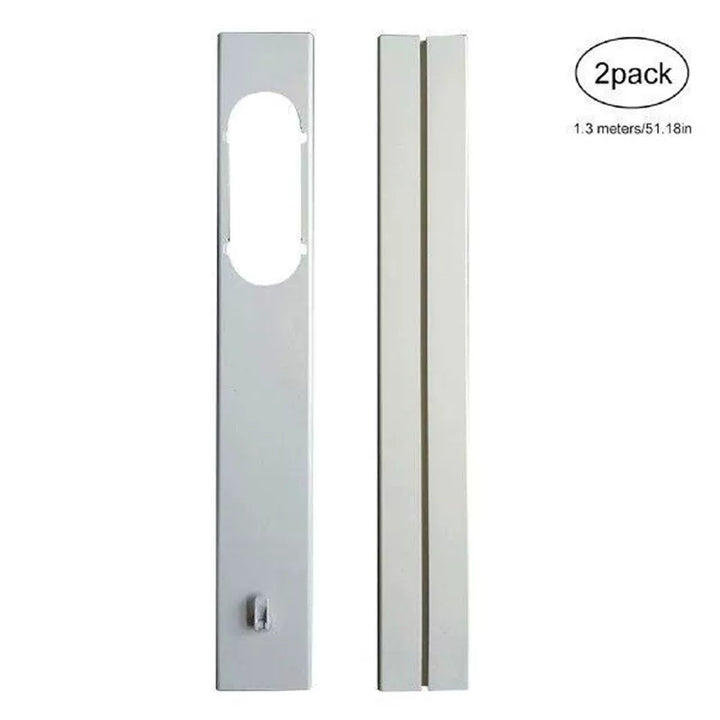 Unisex one size portable air conditioner window vent adapter kit with adjustable sliding plate and oval exhaust connection Kalsten