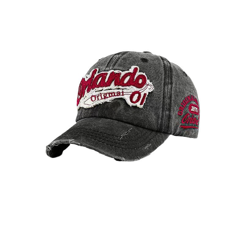 Men's Distressed Vintage-Inspired Baseball Cap Kalsten