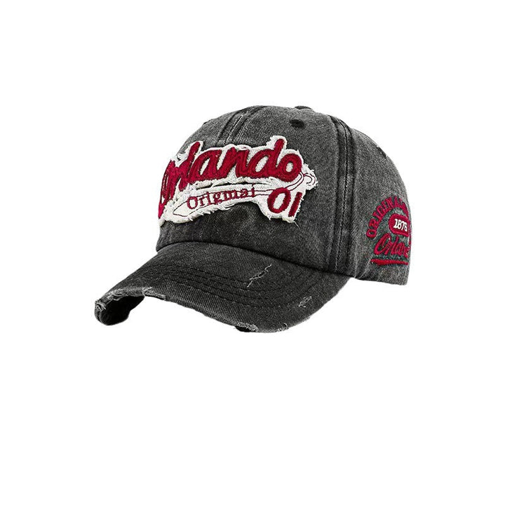 Men's Distressed Vintage-Inspired Baseball Cap Kalsten