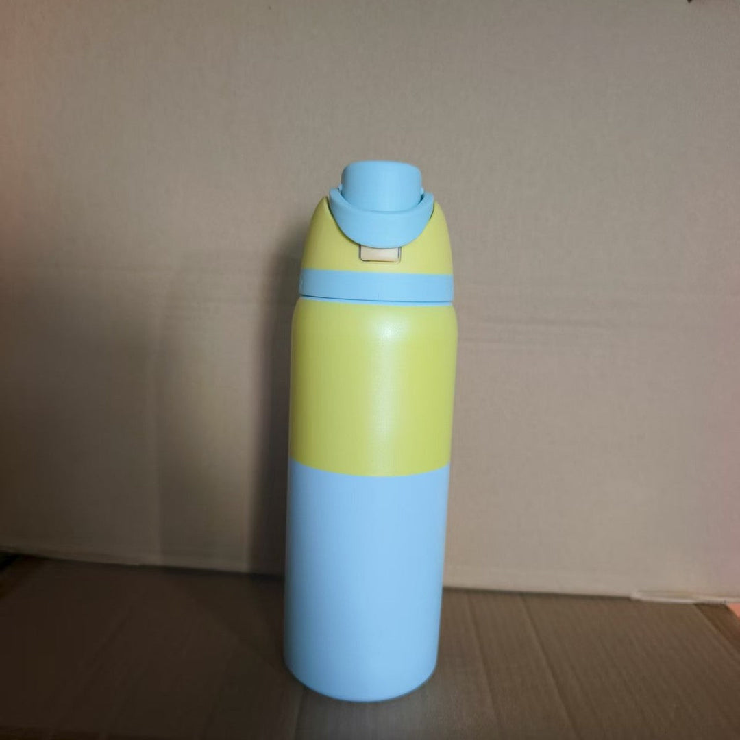 Insulated Stainless Steel Vacuum Water Bottle With One-Touch Flip Lid And Leakproof Safety Lock