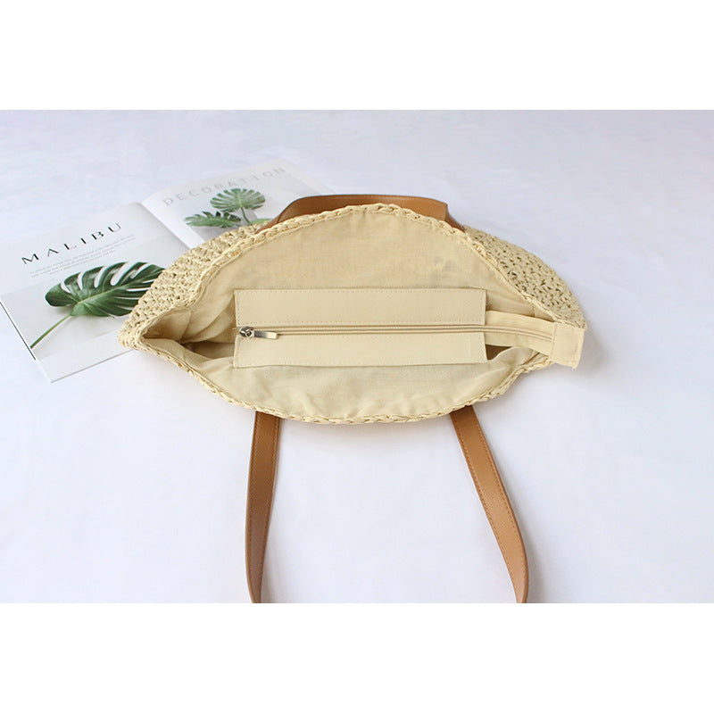 Round-woven beach bag Kalsten