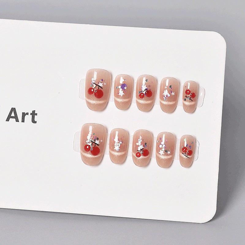 Glamorous Heart-Themed Press-On Nail Set Kalsten