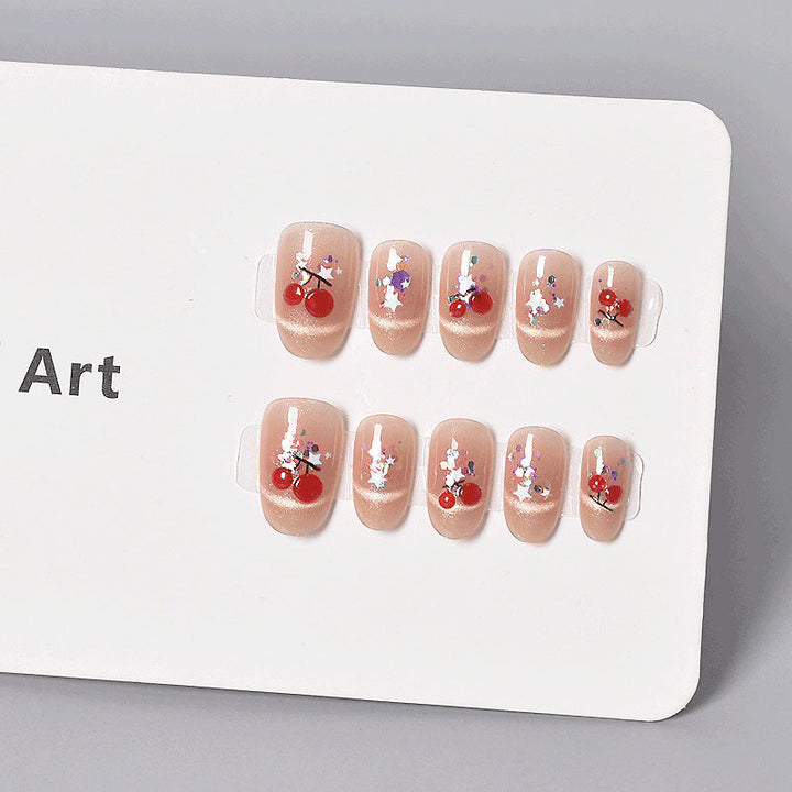 Glamorous Heart-Themed Press-On Nail Set Kalsten