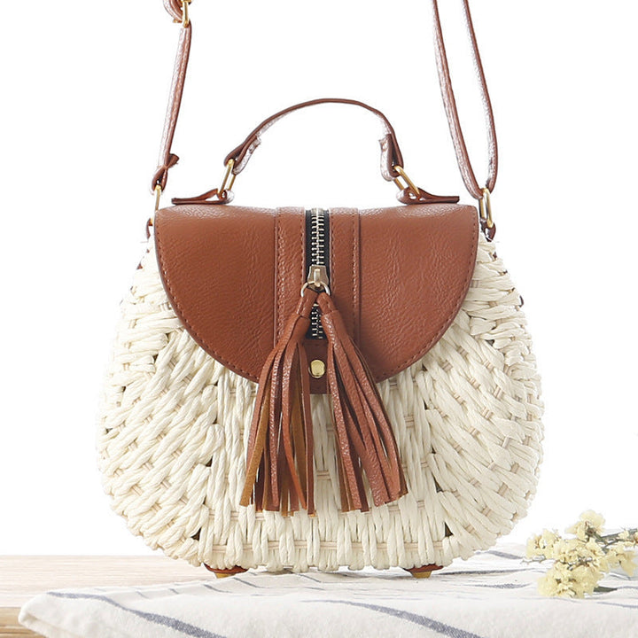 Handbag with Unique Woven Design and Elegant Flap Kalsten
