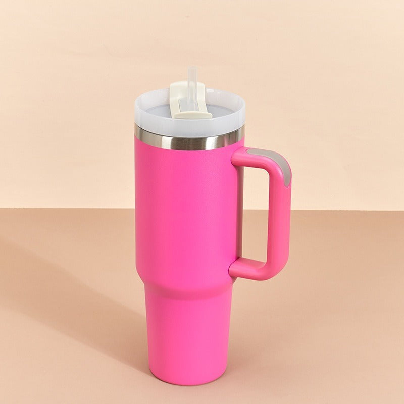 Ladies Insulated Mug with practical handling and integrated straw Kalsten