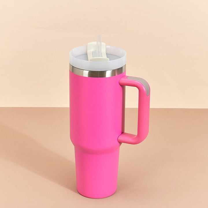 Ladies Insulated Mug with practical handling and integrated straw Kalsten