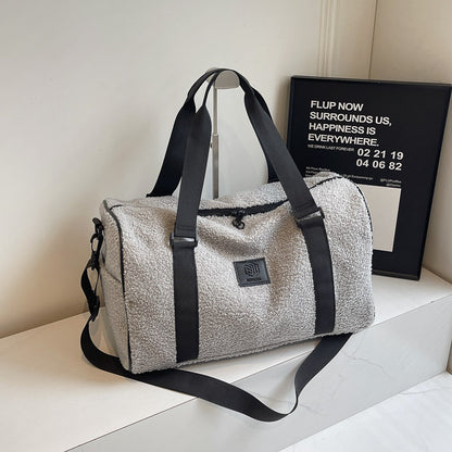 Cozy Fleece-Lined Travel Duffle Bag Acalora