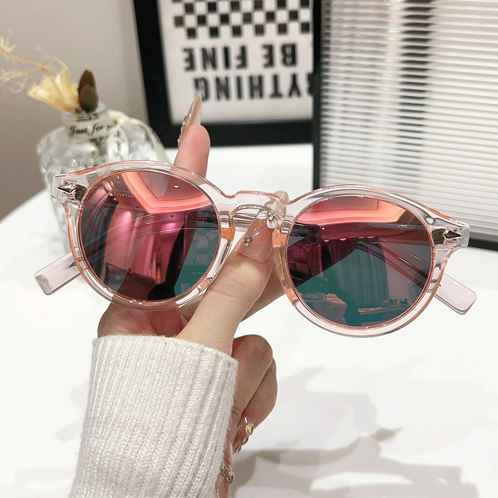 Women's fashionable sunglasses with transparent frame and yellow lenses Kalsten
