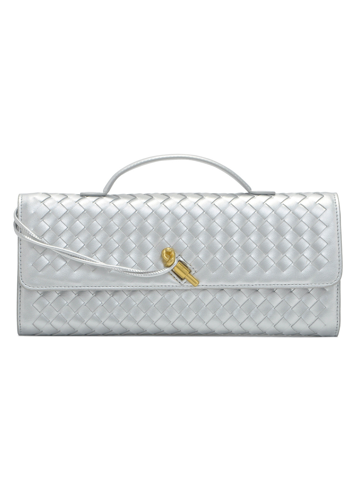 Woven Leather Clutch Acalora
