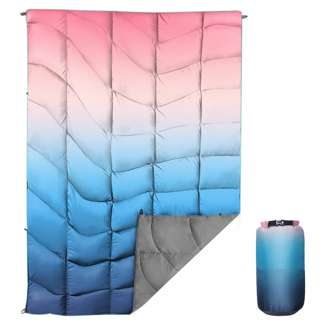 Unisex portable blanket with innovative compression design Kalsten