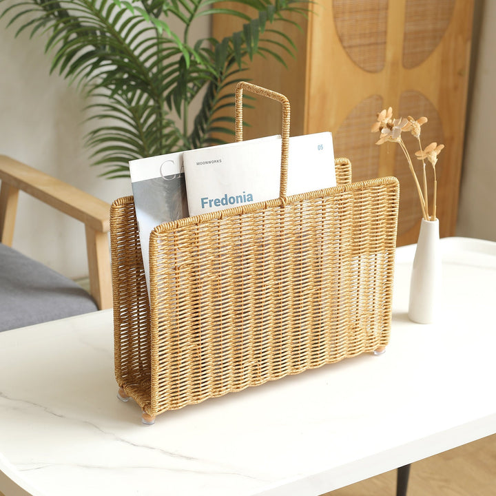 Spacious Woven Magazine Holder Kalsten