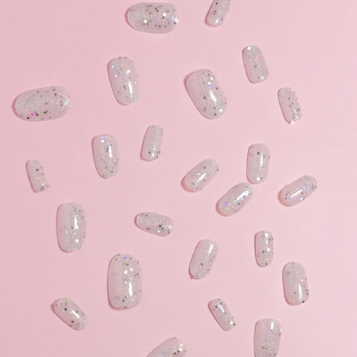 Glamorous Glittering Press-On Nail Set Kalsten