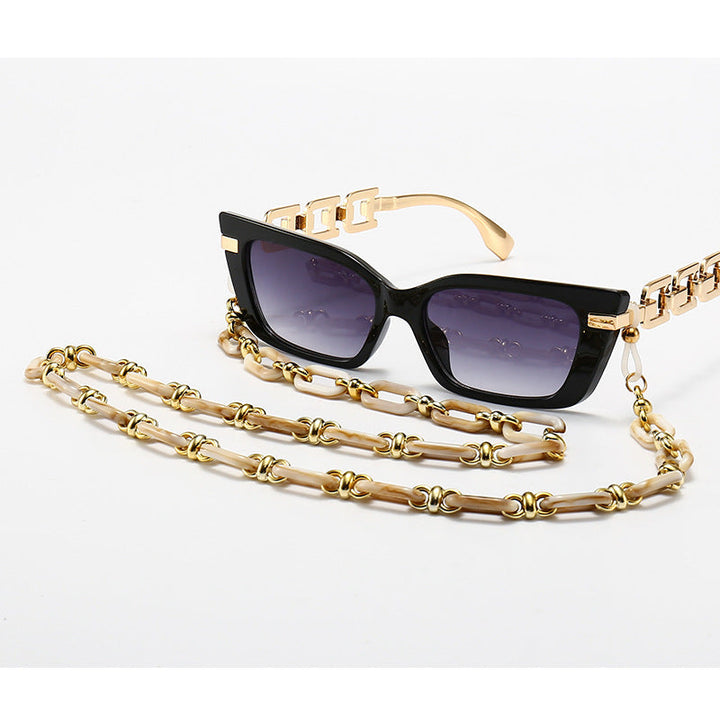 Fashion Cat-Eye Sunglasses with Elegant Chain Kalsten