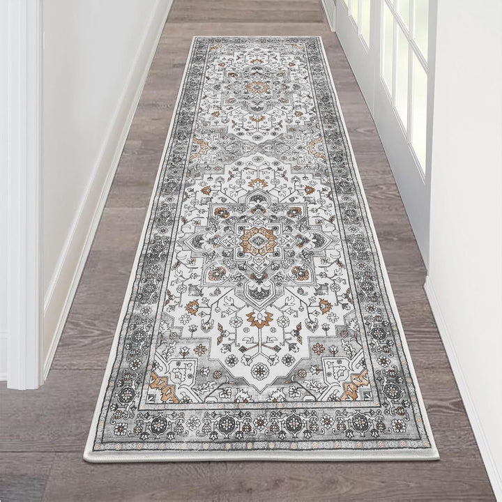 Vintage Floral Design Runner Rug