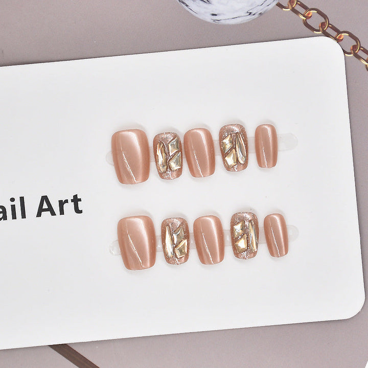 Glamorous Heart-Themed Press-On Nail Set Kalsten